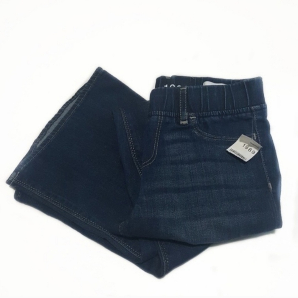 GAP Girls Skinny Flare Pull-On Waist Blue Jeans-10 - Picture 7 of 7